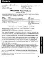 Preview for 41 page of Panasonic Omnivision PV-9661 Operating Instructions Manual