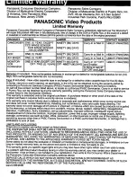 Preview for 42 page of Panasonic Omnivision PV-C1331W Manual