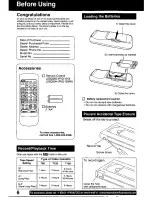 Preview for 6 page of Panasonic OmniVision PV-Q1300W User Manual