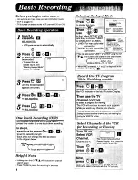 Preview for 10 page of Panasonic Omnivision VHS PV-4465S Operating Instructions Manual