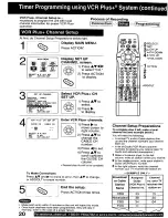 Preview for 20 page of Panasonic Omnivision VHS PV-C2780 Operating Instructions Manual