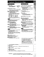 Preview for 5 page of Panasonic Omnivision VHS PV-V4022 Operating Instructions Manual