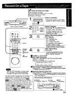 Preview for 13 page of Panasonic Omnivision VHS PV-VS4820 Operating Instructions Manual