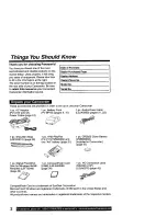 Preview for 2 page of Panasonic Palmcoder PalmSight PV-L691 Operating Instructions Manual