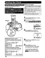 Preview for 12 page of Panasonic Palmcoder PV-D407 Operating Instructions Manual