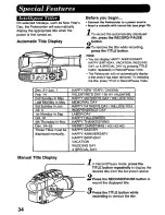 Preview for 34 page of Panasonic Palmcoder PV-D407 Operating Instructions Manual