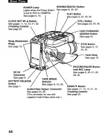 Preview for 44 page of Panasonic Palmcoder PV-D407 Operating Instructions Manual