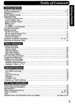 Preview for 5 page of Panasonic Palmcorder IQ PV-A396 Operating Instructions Manual