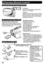 Preview for 22 page of Panasonic Palmcorder IQ PV-A396 Operating Instructions Manual