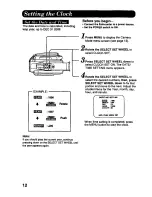 Preview for 12 page of Panasonic Palmcorder Palmsight PV-DV710 Operating Manual