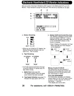 Preview for 20 page of Panasonic Palmcorder PalmSight PV-DV910 Operating Instructions Manual