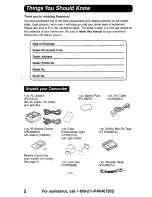 Preview for 2 page of Panasonic Palmcorder PalmSight PV-DV910 Operating Manual