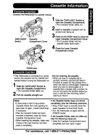 Preview for 13 page of Panasonic Palmcorder PalmSight PV-DV910 Operating Manual