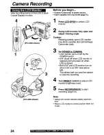 Preview for 24 page of Panasonic Palmcorder Palmsight PV-L550 Operating Manual