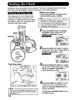 Preview for 14 page of Panasonic Palmcorder PV-A208 Operating Instructions Manual