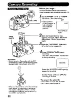 Preview for 22 page of Panasonic Palmcorder PV-A208 Operating Instructions Manual