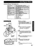 Preview for 35 page of Panasonic Palmcorder PV-A208 Operating Instructions Manual