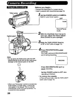 Preview for 20 page of Panasonic Palmcorder PV-A286 User Manual