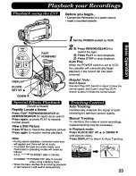 Preview for 23 page of Panasonic Palmcorder PV-A286 User Manual