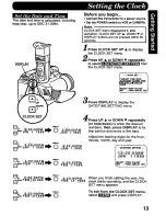 Preview for 13 page of Panasonic Palmcorder PV-A396 User Manual