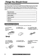 Preview for 2 page of Panasonic Palmcorder PV-D29 User Manual