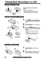 Preview for 26 page of Panasonic Palmcorder PV-D29 User Manual