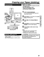 Preview for 22 page of Panasonic Palmcorder PV-D301 Operating Manual