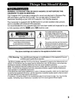 Preview for 3 page of Panasonic Palmcorder PV-D318 User Manual