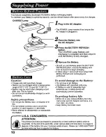 Preview for 10 page of Panasonic Palmcorder PV-D318 User Manual