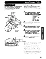 Preview for 39 page of Panasonic Palmcorder PV-D318 User Manual