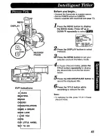 Preview for 41 page of Panasonic Palmcorder PV-D318 User Manual