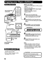 Preview for 42 page of Panasonic Palmcorder PV-D318 User Manual