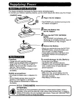 Preview for 8 page of Panasonic Palmcorder PV-D407 User Manual