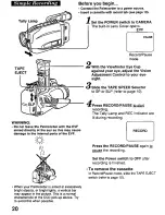 Preview for 20 page of Panasonic Palmcorder PV-D407 User Manual