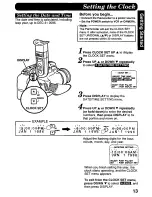 Preview for 13 page of Panasonic Palmcorder PV-D427 User Manual