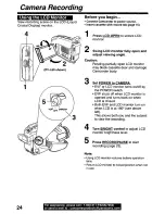 Preview for 24 page of Panasonic Palmcorder PV-L50 User Manual