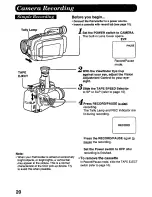 Preview for 20 page of Panasonic Palmcorder PV-L557 User Manual