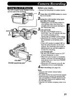 Preview for 21 page of Panasonic Palmcorder PV-L557 User Manual