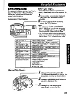 Preview for 31 page of Panasonic Palmcorder PV-L557 User Manual