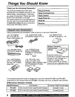 Preview for 2 page of Panasonic Palmcorder PV-L561 User Manual