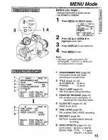 Preview for 15 page of Panasonic Palmcorder PV-L590 User Manual