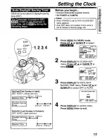 Preview for 17 page of Panasonic Palmcorder PV-L590 User Manual