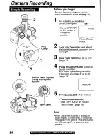 Preview for 20 page of Panasonic Palmcorder PV-L590 User Manual