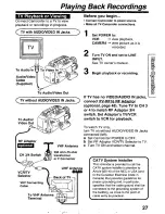 Preview for 27 page of Panasonic Palmcorder PV-L590 User Manual