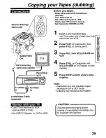 Preview for 29 page of Panasonic Palmcorder PV-L590 User Manual