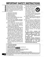 Preview for 6 page of Panasonic PalmTheater DVD-LV60 Operating Instructions Manual