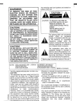 Preview for 2 page of Panasonic PalmTheater DVD-LV65 Operating Instructions Manual