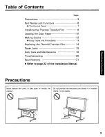 Preview for 3 page of Panasonic Panaboard KX-BP535 Operating Instructions Manual