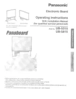 Panasonic Panaboard UB-5315 Operating Instructions Manual preview