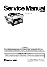 Panasonic Panafax DX-2000 Service Manual preview